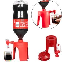 Mini Cooler for Plastic Bottle Fizz Saver, Soda Dispenser with Tap, Dispenser for Carbonated Drinks with Valve Red