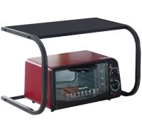 Настольная полка стеллаж для микроволновки Multifunctional Microwave rack AND979, Кухонный органайзер над микроволновой СВЧ печью для мелочей Черная