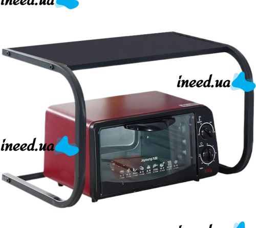 Настольная полка стеллаж для микроволновки Multifunctional Microwave rack AND979, Кухонный органайзер над микроволновой СВЧ печью для мелочей Черная