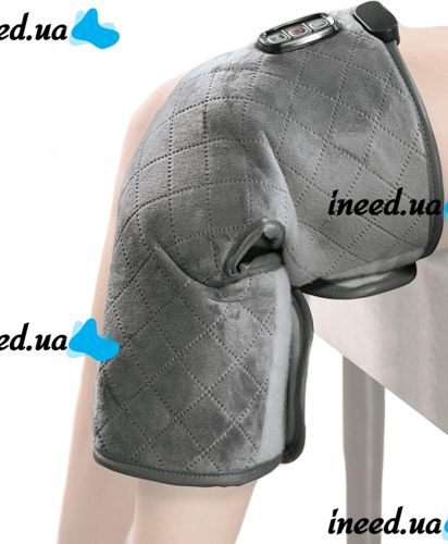 Универсальный массажер бандаж коленного сустава Massaging Sharper Image с подогревом, Согревающий наколенник грелка на колено и плеч 5 режимов Серый