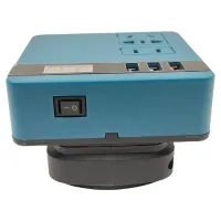 Повышающий аккумуляторный преобразователь Makita 18V-21V в 220V, Инвертор напряжения 18-21В в 220В 3USB 2 розетки от аккумуляторной батареи Синий