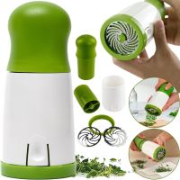 Ручной измельчитель для свежей зелени Herb Grinder ручная механическая мельница для специй и сушеных трав с регулируемым уровнем помола Зеленая