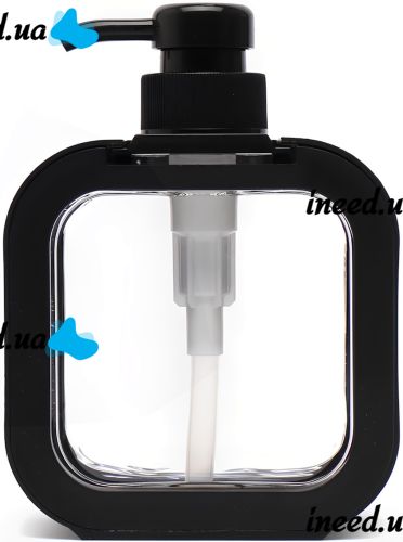 Дозатор для жидкого мыла Soap Dispenser LY-627 300 мл прозрачный механический диспенсер, пластиковая мыльница для моющего средства на кухню и ванную