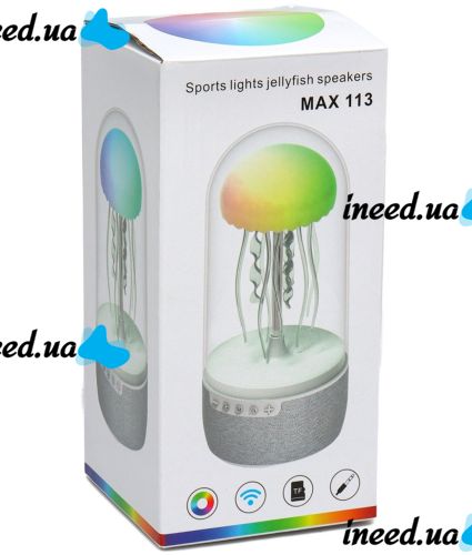 Портативная Bluetooth колонка ночник Медуза Jellyfish Speakers MAX 113 настольный беспроводной блютуз светильник с RGB подсветкой и SD картой от USB