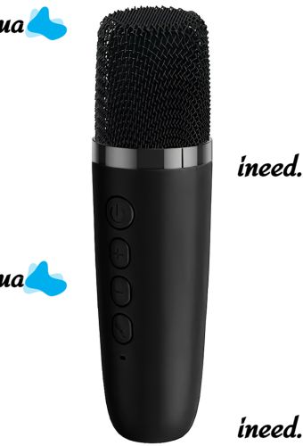 Аккумуляторная колонка караоке Smart Portable Speaker K52 акустическая Bluetooth система с беспроводным микрофоном и RGB цветомузыкой AUX TF USB