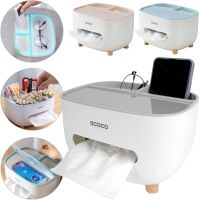 Настольный контейнер для салфеток Ecoco E2009 салфетница органайзер для хранения мелочей с держателем подставкой для телефона Tissue Box AND-117