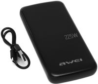 Портативное зарядное устройство Power Bank Awei P13K 20000mah 22.5W 2 USB TYPE-C с быстрой зарядкой и индикатором, внешний аккумулятор повербанк