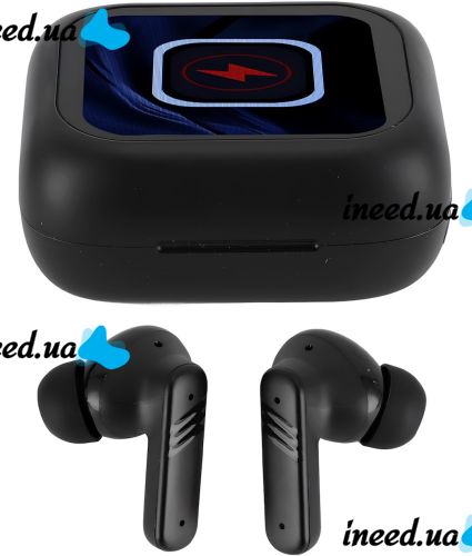 Беспроводные Bluetooth наушники Digital Display Headset ANC LX-10 вакуумные вкладыши с сенсорным LED дисплеем TWS гарнитура в кейсе LX10 Earbuds