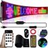 Гибкий экран LED Matrix Panel JTPD-03-011 12х59.5 см светодиодная рекламная RGB лента в авто, бегущая строка с пультом и от телефона Bluetooth WiFi