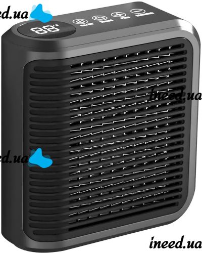 Портативный мини обогреватель в розетку Handy Heater NFJ-08 800W электрический настенный тепловентилятор с дисплеем и пультом от сети AND 032 Черный