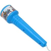 Детский микрофон Kid Star Microphone 5350A на регулируемой стойке с подсветкой, караоке со звуковыми эффектами и МР3 для детей от 3-х лет Голубое