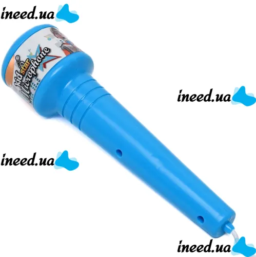 Детский микрофон Kid Star Microphone 5350A на регулируемой стойке с подсветкой, караоке со звуковыми эффектами и МР3 для детей от 3-х лет Голубое