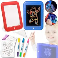 Световой 3D планшет Magic SketchPad RD-2003 волшебная детская светодиодная Led доска для рисования светом с дисплеем и неоновыми маркерами от 3-х лет