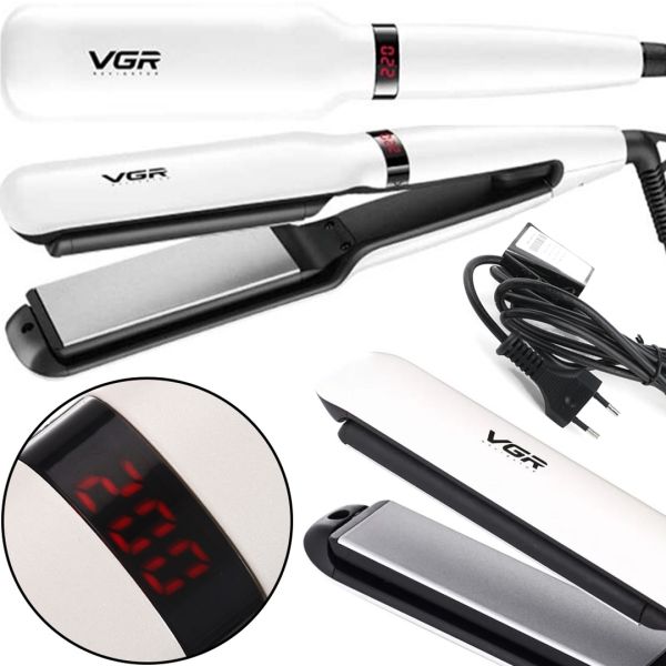 Iron straightener for hair alignment VGR V-512 curling iron for styling and straightening ceramic device tongs with thermostat and LCD display V512