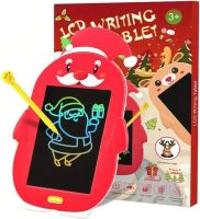 Графический детский планшет LCD Writing Tablet 8.5" электронная цветная доска Дед мороз Санта Клаус для рисования с ЖК-дисплеем и ручкой стилусом в комплекте Красная