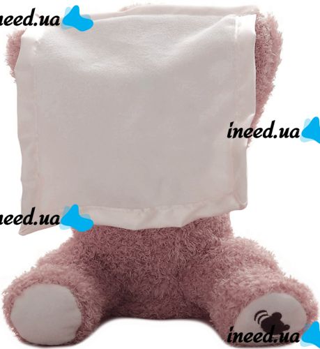 Мягкая детская игрушка Peekaboo Bear плюшевый мишка 33 см музыкальный интерактивный играющий в прятки говорящий медведь от 6 месяцев Пикабу Розовый