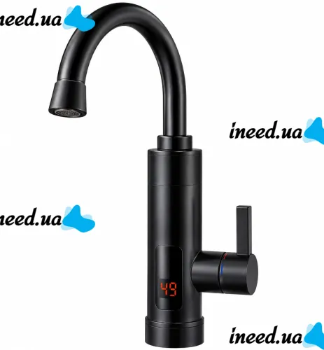 Проточный водонагреватель Delimano RX-011 Black цифровой бойлер с нижним подключением 3200W электрический нагреватель воды на кран с LCD дисплеем