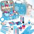 A set of children's cosmetics Cold heart Frozen Makeup Play Set decorative shadows, lipstick, varnishes, crown and gloves, a set of 17 items in a suitcase