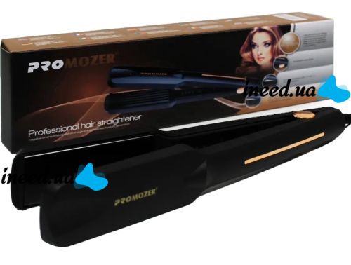 Профессиональная плойка выпрямитель Mozer MZ-7082 для укладки волос с регулировкой температуры, Щипцы утюжок Мозер для выравнивания волос Черный