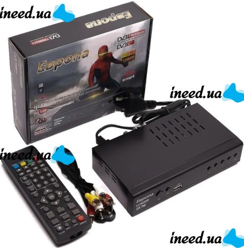 Цифровая Т2 приставка Европа EL-9000 Pro 4K цифровой эфирный ТВ тюнер с Wifi приемник для цифрового телевидения с пультом управления DVB-T2 Черный