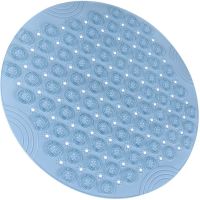 Non-slip shower mat Massage Foot Rad 35 cm, silicone, massage foot brush mat, round, rubber suction cup bath mat