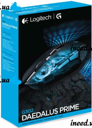 Игровая компьютерная мышь Logitech G302 Deadalus Prime проводная USB геймерская мышка с подсветкой для ПК компьютера и ноутбука G-302 Черная