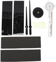 Настенные 3D часы Diy Clock XZ127 Black Сделай сам 70-150 см большие бесшумные самоклеящиеся 3Д часы объёмные цифры на стену для дома, офиса Черные
