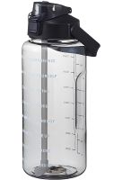 Спортивная бутылка с поилкой для воды Water Bottle Large Gym 2л портативная герметичная бутылка с таймером, соломинкой и ручкой для занятий спортом