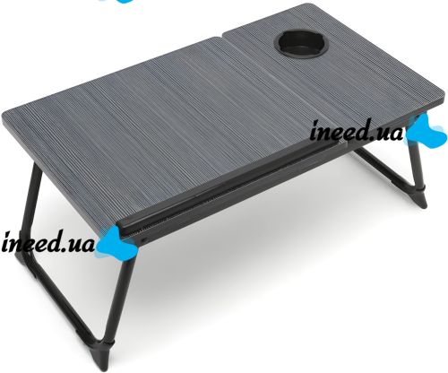 Складной стол для ноутбука XoKo NTB-005 до 22" портативная подставка столик для планшета с регулировкой наклона и подстаканником MAG-842 Black Wood