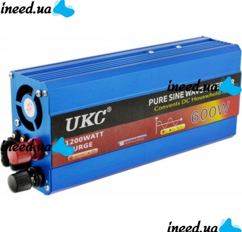 Преобразователь с чистой синусоидой UKC AC/DC 12v-220V 600W автомобильный инвертор напряжения тока 12В 220В 600 Вт аккумулятор от прикуривателя