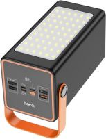 Портативное зарядное устройство Power Bank HOCO J107 90000 mAh 22.5W с фонариком Внешний аккумулятора повербанк Хоко 4USB 1TYPE-C для зарядки Черный