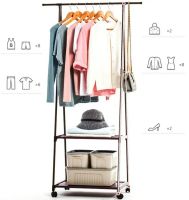 Напольная вертикальная стойка вешалка для одежды Coat Rack Traingular 160Х55 см многофункциональная передвижная полка для хранения вещей до 20 кг