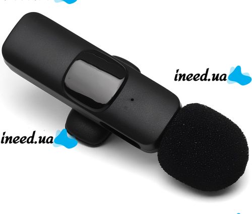 Петличный двойной микрофон Wireless Microphone K15 петличка с прищепкой на одежду 2 микрофона Type-C Lightning с шумоподавлением для блогера K-15