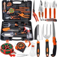 Садовый набор Gardening Set 14 предметов для ухода и посадки растений, Комплект инструментов лопатка секатор из нержавеющей стали для огорода в кейсе