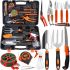 Садовый набор Gardening Set 14 предметов для ухода и посадки растений, Комплект инструментов лопатка секатор из нержавеющей стали для огорода в кейсе
