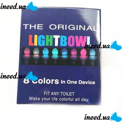 Автономная цветная LED подсветка Light Bowl Toilet Led для унитаза с датчиком движения и света 8 цветов, Светодиодный светильник в унитаз Белый