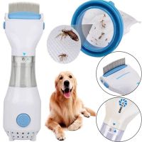 Electric comb for removing lice and nits Licetec V-Comb WN-38 with vacuum, Flea comb with stainless steel nozzle for animals White