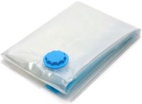 Vacuum bags 80x120 cm for compact storage with a vacuum cleaner valve, reusable transparent bags for packing clothes