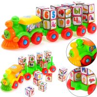 Children's Toy Steam Train 2366 A with dice letters, Children's Toy Steam Train with dice letters 2366