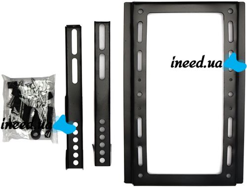 Настенный кронштейн для телевизора V-Star V35 14-42 дюйма, до 25кг подвесной крепеж, фиксированное крепление держатель на стену 14"-42" H27 Черное