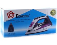  Domotec MS-2201 Electric Steam Iron with 2200W Water Tank Ceramic Sole with Steam and Dry Ironing Mode for Clothes Purple