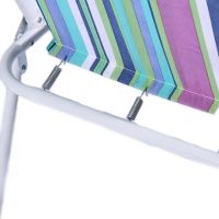 Folding chair AMF Picnic CCS022 with armrests camping striped, oxford, folding chair 1215, camping, for picnic, Striped