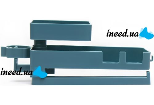 Полка органайзер на кран Faucet Rack LY-282 многофункциональный подвесной поворотный держатель на 3 яруса для мочалок и мыла на смеситель Голубой