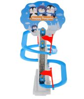 Детский музыкальный трек Happy Penguin 3011 горка с пингвинами, автоматический подъемник со звуковыми эффектами на батарейках Пингвины на горке 