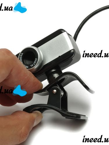 Проводная веб камера с микрофоном Digital HD Camera RD517 640х480 универсальная внешняя USB веб-камера на прищепке для ПК компьютера и ноутбука Черная