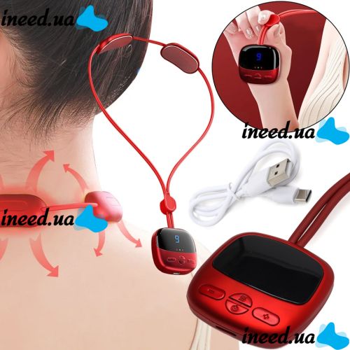 Smart Electric Neck Massager Neck Massager LY-480 Pulse Hanging Mini Neck Massager with Constant Temperature and Display