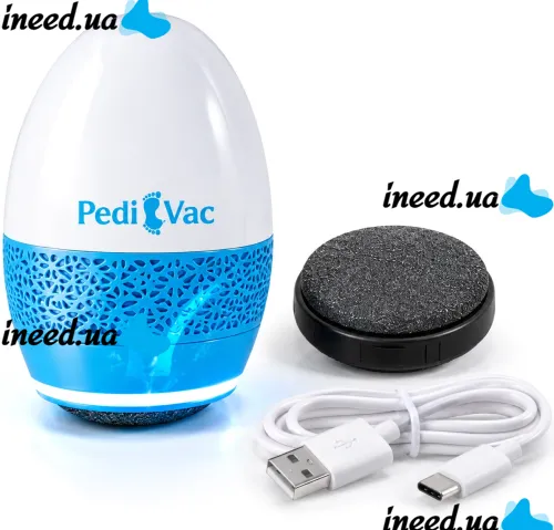 Электрическая пилка для ног Pedi Vac R1-4921 аккумуляторная шлифовальная пемза для чистки пяток и удаления мозолей с вакуумным пылесосом от USB