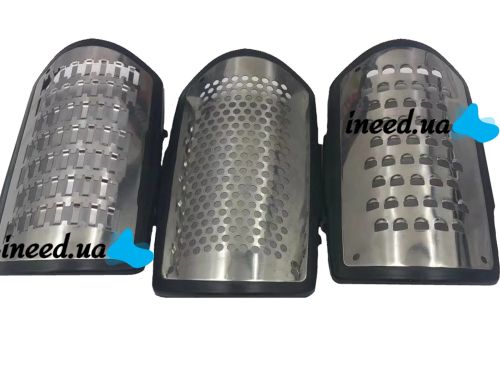 Набор терок Soft Touch Container Grater Set 4 в 1 ручная овощерезка, мультислайсер для нарезки овощей и фруктов со сменными насадками и контейнером