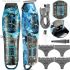 Rechargeable Hair Clipper VGR V-923 Men's Professional Beard and Mustache Trimming Machine with Trimmer Function and 3 USB Nozzles
