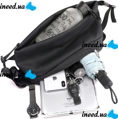 Мужская сумка через плечо Baellery Cross Body Bag JXA1808 нагрудная водонепроницаемая повседневная бананка на грудь из искусственной кожи 13Х17 см
